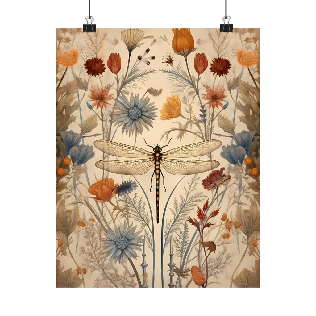 Dragonfly Wall Art, Dragonfly Print, William Morris, Aesthetic Wall Decor, Floral Prints, Artful Art, Floral Poster, Dragonfly Gifts For Her
