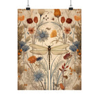 Dragonfly Wall Art, Dragonfly Print, William Morris, Aesthetic Wall Decor, Floral Prints, Artful Art, Floral Poster, Dragonfly Gifts For Her