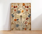 Dragonfly Wall Art, Dragonfly Print, William Morris, Aesthetic Wall Decor, Floral Prints, Artful Art, Floral Poster, Dragonfly Gifts For Her