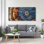Colorful Tree Rings Canvas Print - Elegant Natural Wall Art - Great Design Solution For Echo Reduction