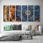 Colorful Tree Rings Canvas Print - Elegant Natural Wall Art - Great Design Solution For Echo Reduction
