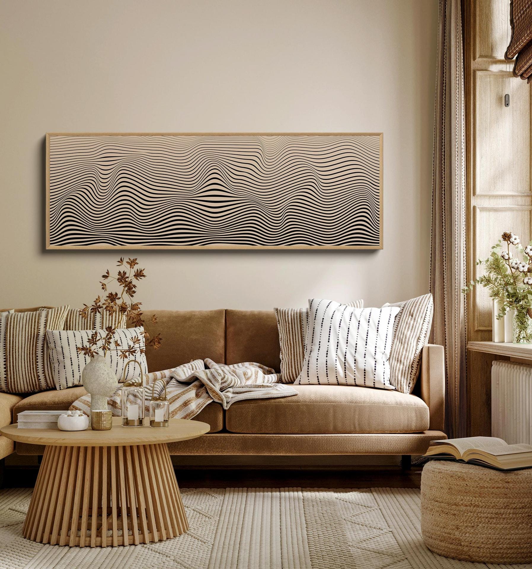 Oversized Parametric Vertical Art Print, Tall Narrow Wall Art, Extra Large Mid Century Modern Geometric Wall Art, Huge Minimalist Artwork