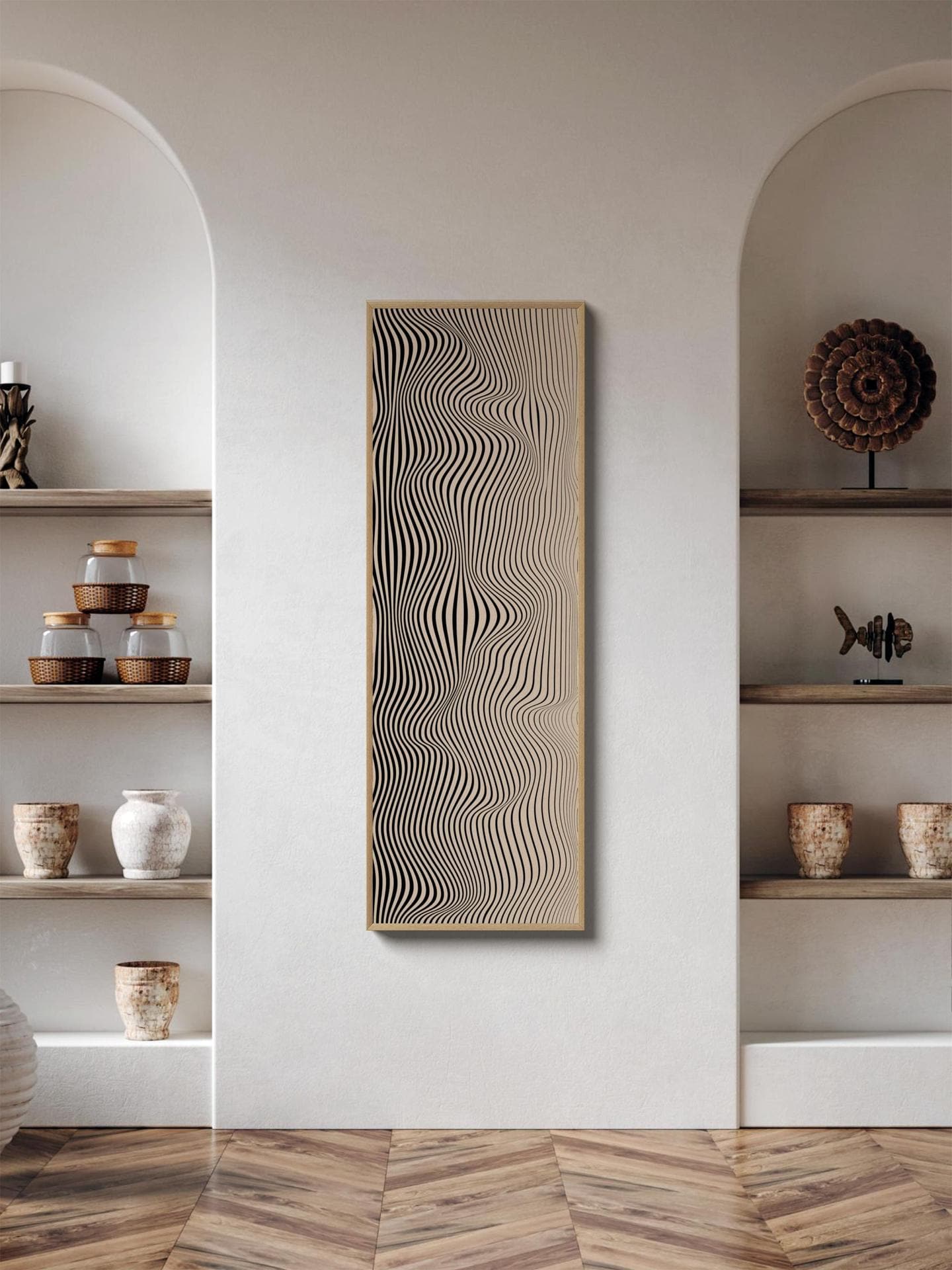 Oversized Parametric Vertical Art Print, Tall Narrow Wall Art, Extra Large Mid Century Modern Geometric Wall Art, Huge Minimalist Artwork