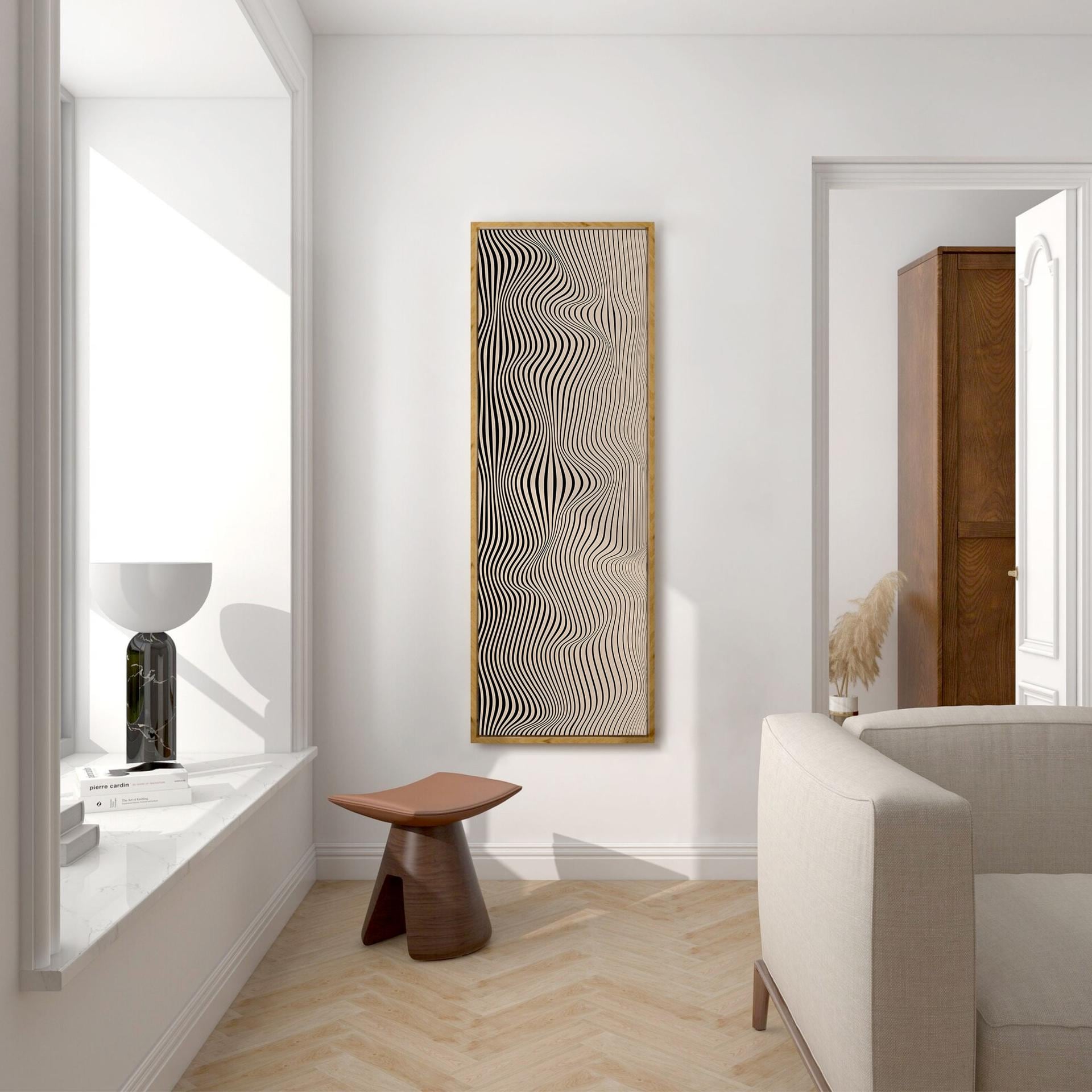 Oversized Parametric Vertical Art Print, Tall Narrow Wall Art, Extra Large Mid Century Modern Geometric Wall Art, Huge Minimalist Artwork