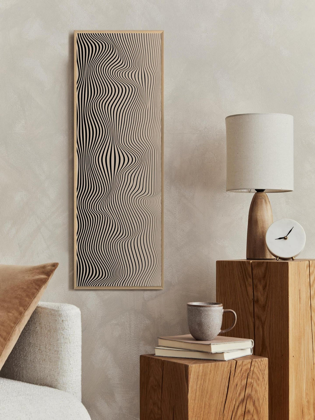 Oversized Parametric Vertical Art Print, Tall Narrow Wall Art, Extra Large Mid Century Modern Geometric Wall Art, Huge Minimalist Artwork