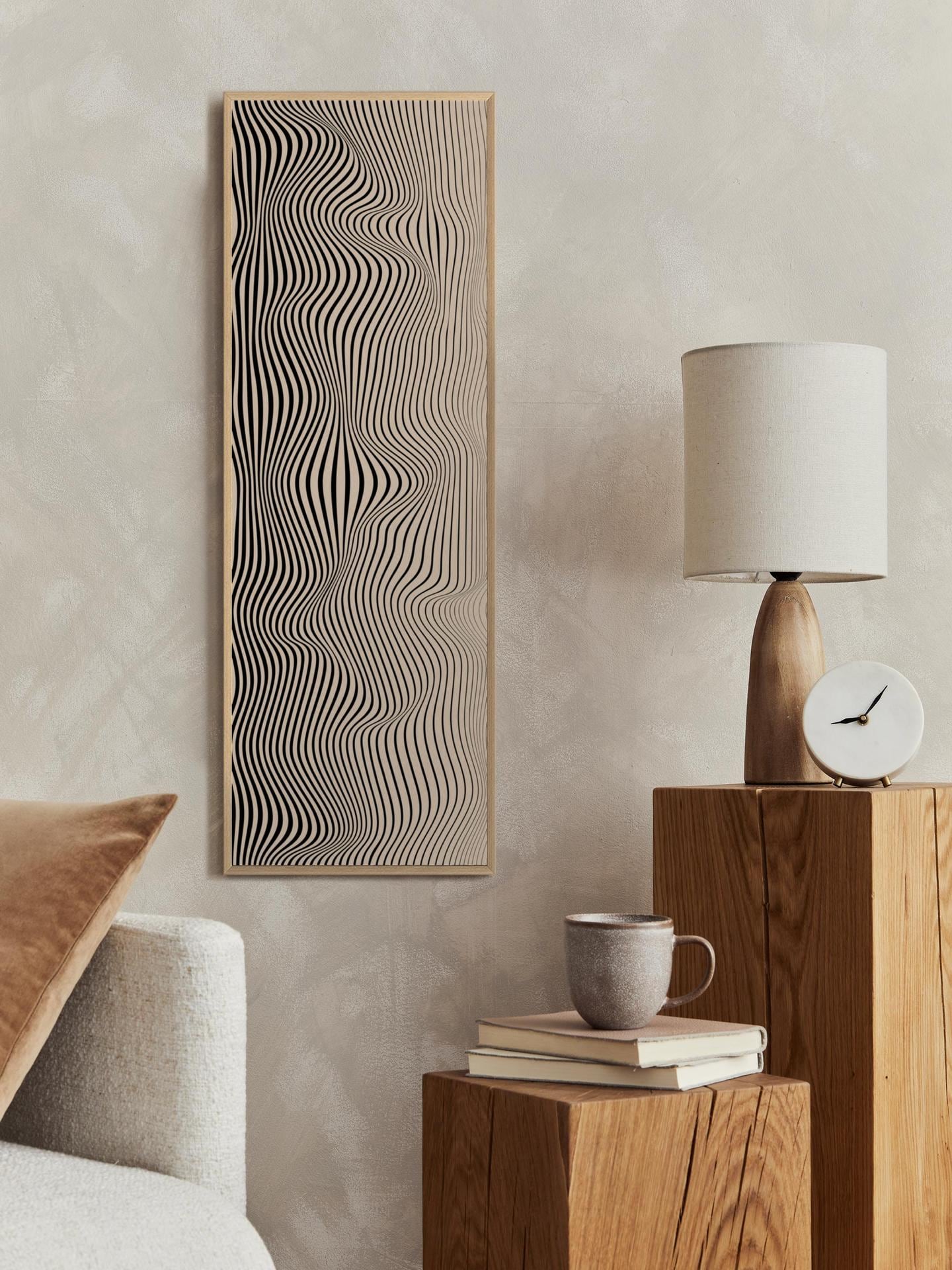 Oversized Parametric Vertical Art Print, Tall Narrow Wall Art, Extra Large Mid Century Modern Geometric Wall Art, Huge Minimalist Artwork