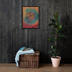 Wood Grain Tree Ring Art, Framed Print: Colourful
