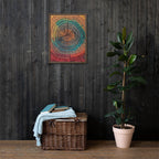 Wood Grain Tree Ring Art, Framed Print: Colourful