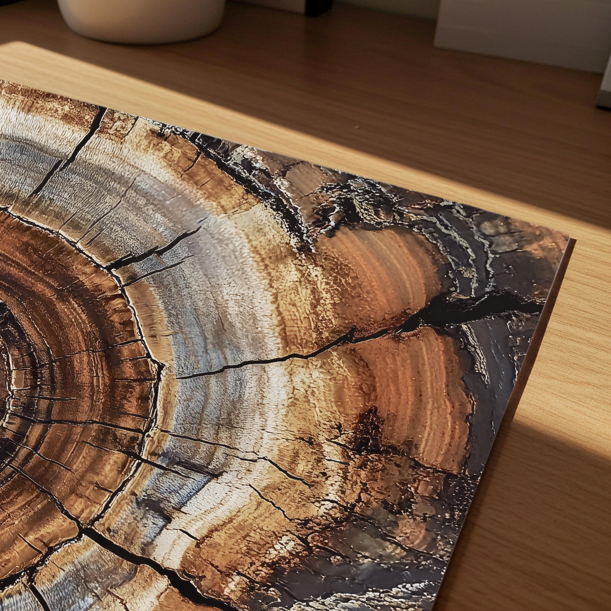 Morden Abstract Tree Rings Wall Art, Scandinavian Wood Rings Print, Nordic Woodcut Tree Rings Painting,  Abstract Neutral Boho Print