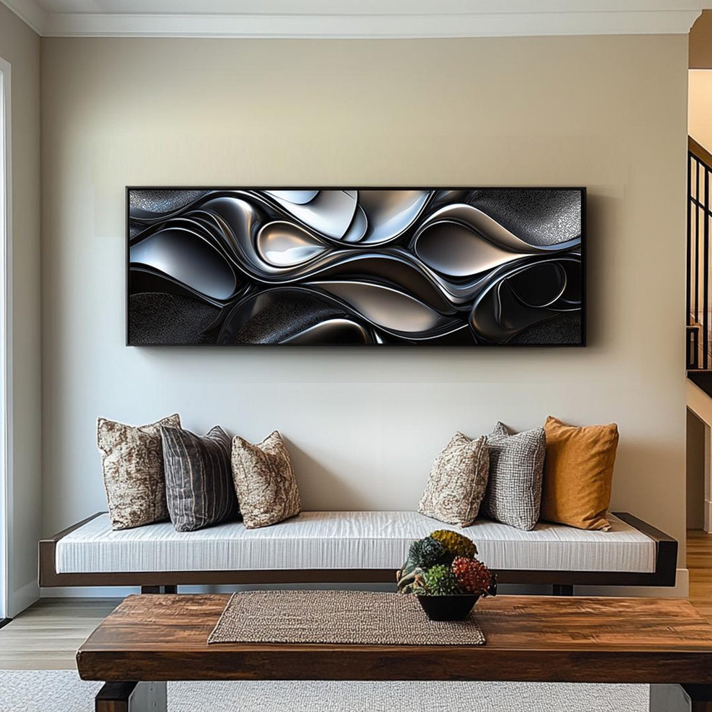 Long Horizontal Wall Art, Narrow Horizontal Wall Art, Long Narrow Wall Art, Tall Thin Canvas Wall Art, Ab, Abstract Art, Vintage Wall Art