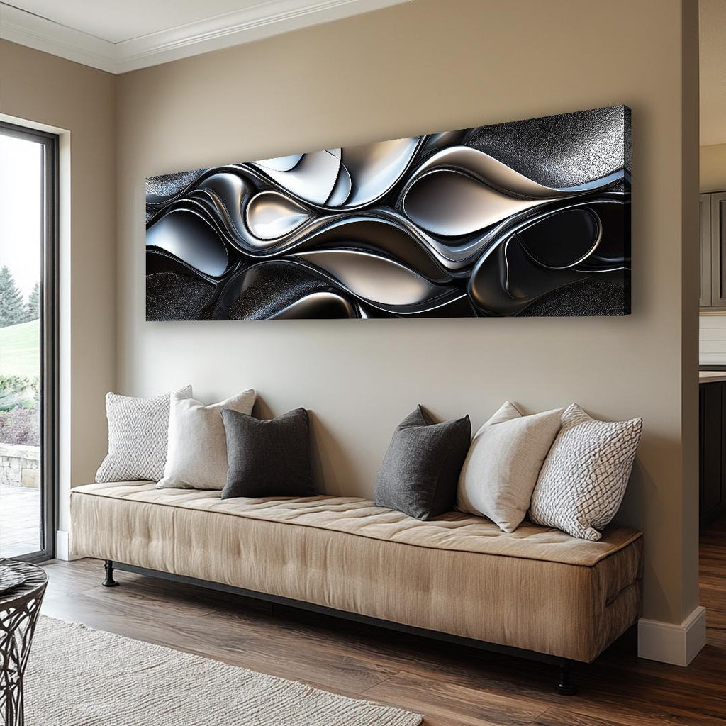 Long Horizontal Wall Art, Narrow Horizontal Wall Art, Long Narrow Wall Art, Tall Thin Canvas Wall Art, Ab, Abstract Art, Vintage Wall Art