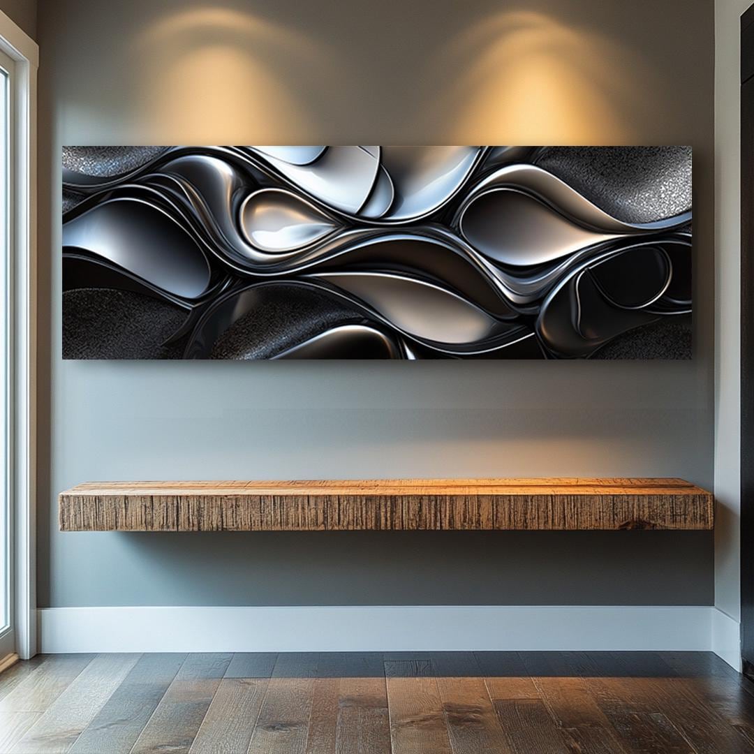 Long Horizontal Wall Art, Narrow Horizontal Wall Art, Long Narrow Wall Art, Tall Thin Canvas Wall Art, Ab, Abstract Art, Vintage Wall Art