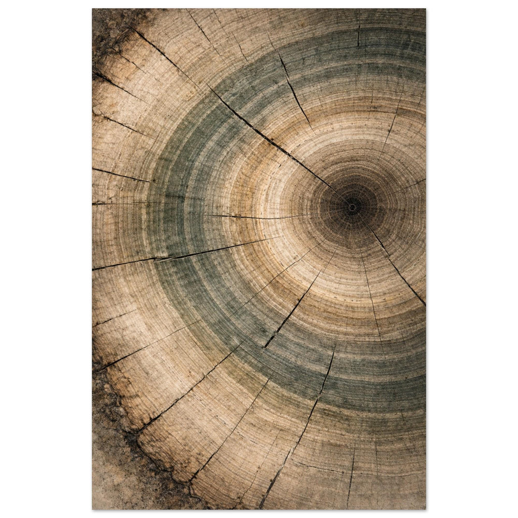 Tree Ring Wall Art Print, Wood Texture Art, Minimal Neutral Decor, Wood Grain Art, Nature Abstract Wall Art