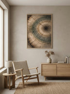 Tree Ring Wall Art Print, Wood Texture Art, Minimal Neutral Decor, Wood Grain Art, Nature Abstract Wall Art
