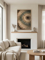 Tree Ring Wall Art Print, Wood Texture Art, Minimal Neutral Decor, Wood Grain Art, Nature Abstract Wall Art