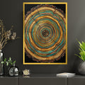 Tree Ring Wall Art, Nature-Inspired Wood Slice Canvas Print, Rustic Home Decor, Abstract Wood Living Room Art, Housewarming Nature Gift