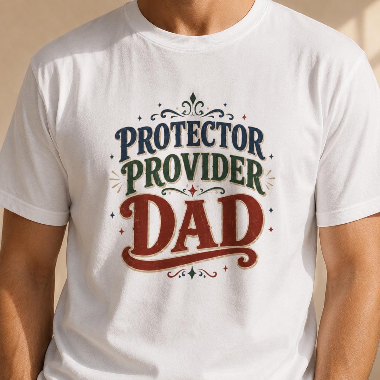 Protector Provider Dad Shirt, Fathers Day Gift, Vintage Dad Tee, Retro Father Shirt, Husband Papa Gift, Christian Dad T-Shirt Gift For Men